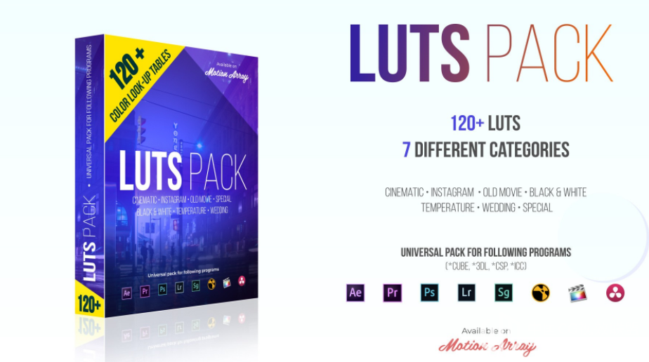 120  LUTS 电影调色预设包 - 120  LUTs Pack (Color Grading)