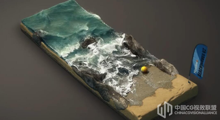 Houdini – 建立海滩海浪视频教程