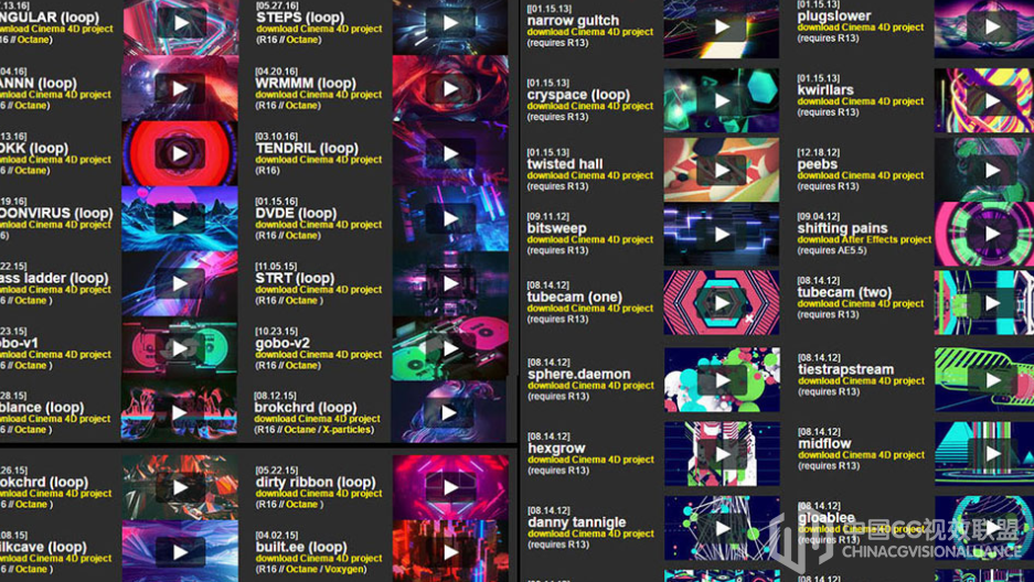 Beeple佳构Cinema 4d 工程文件合集215个 C4D模板Win/Mac
