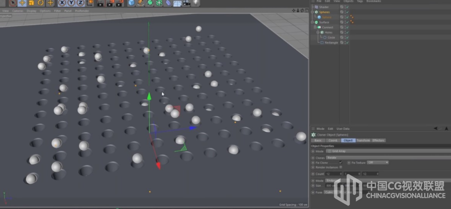 CINEMA 4D Xpresso 表达式控制小球循环活动动画视频教程