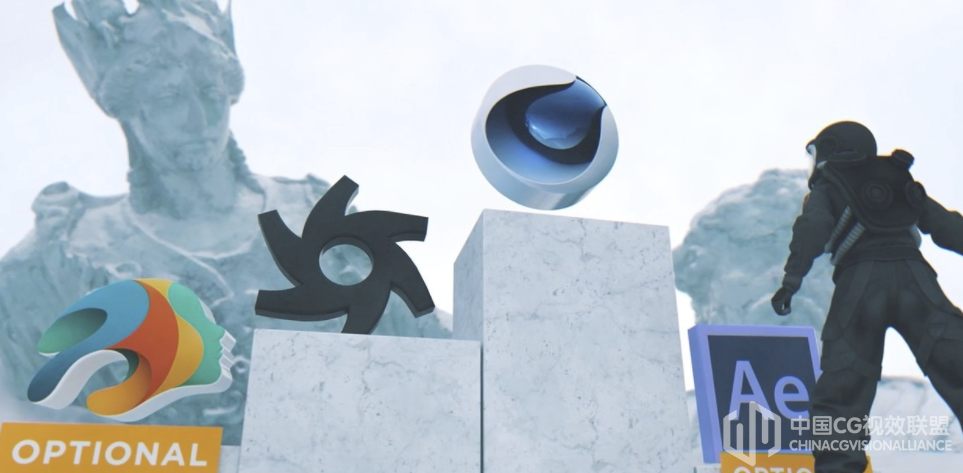 CINEMA 4D 冰雪天下 Octane 衬着视频教程含工程文件