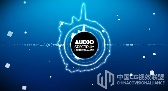 科技感音频可视化音谱动画殊效Audio React Spectrum Music Visualize
