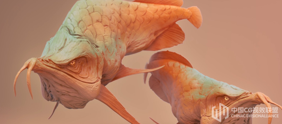  ZBrush 高级龙鱼雕镂案例视频教程