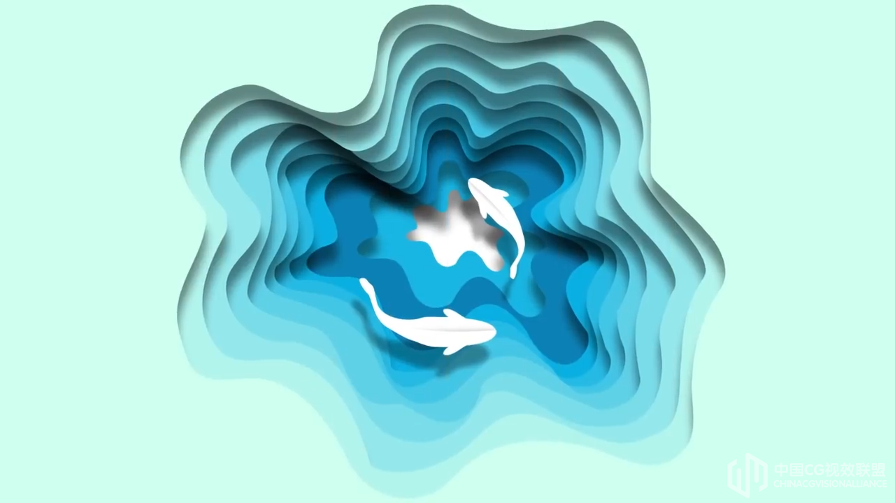 layer art in illustrator 插画家中的图层艺术插图 深度空想插画