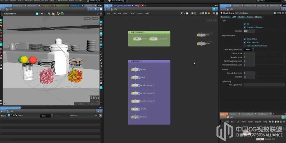 Redshift for Houdini 衬着器衬着视频教程