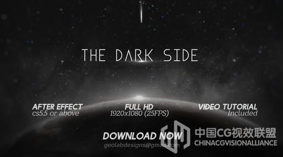宇宙太空黑暗星球笔墨题目展现片头 The Dark Side