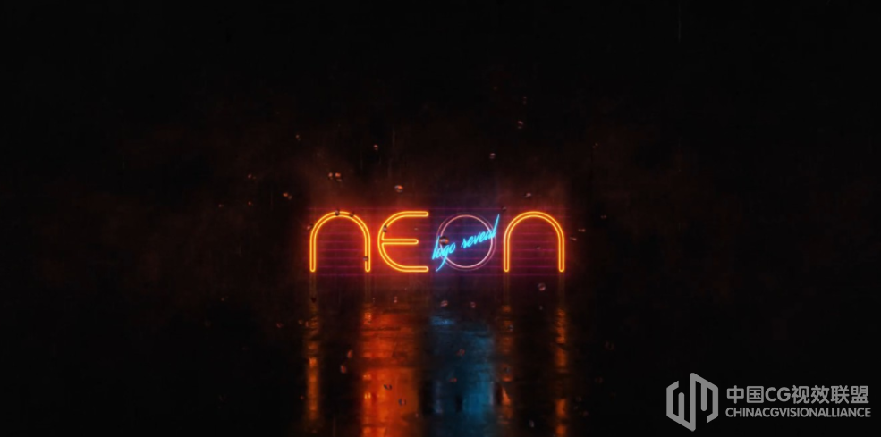 动感霓虹灯管闪灼揭露logo归纳Ae模板 - Neon Logo Reveal
