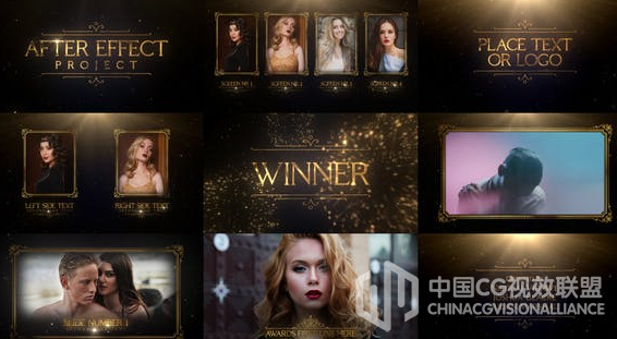 金色崇高粒子年会活动颁奖仪式栏目包装片头 Awards