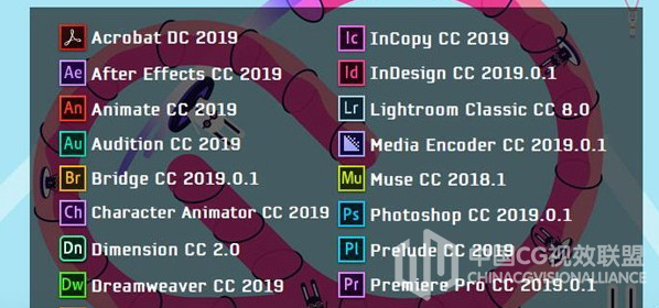 嬴政全国 Adobe CC 2019 Win/Mac 大师版v9.7