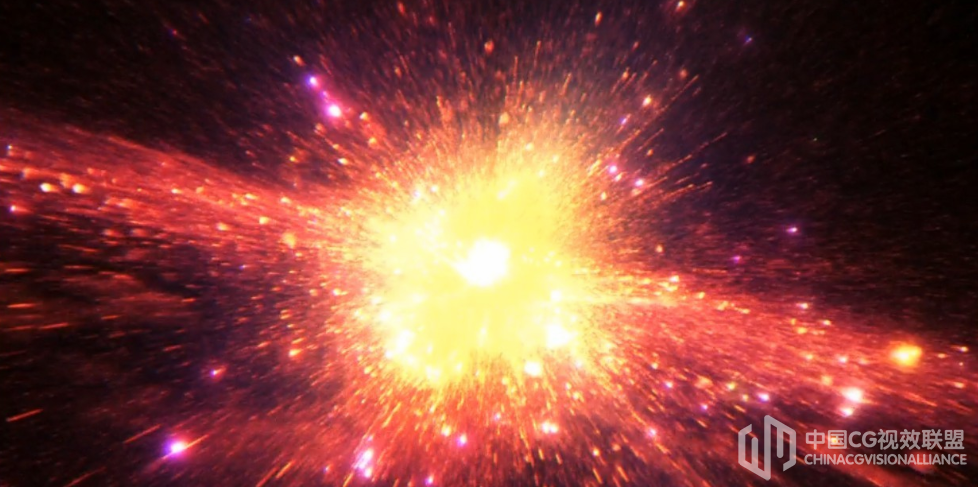 星空粒子爆炸logo归纳Ae模板
