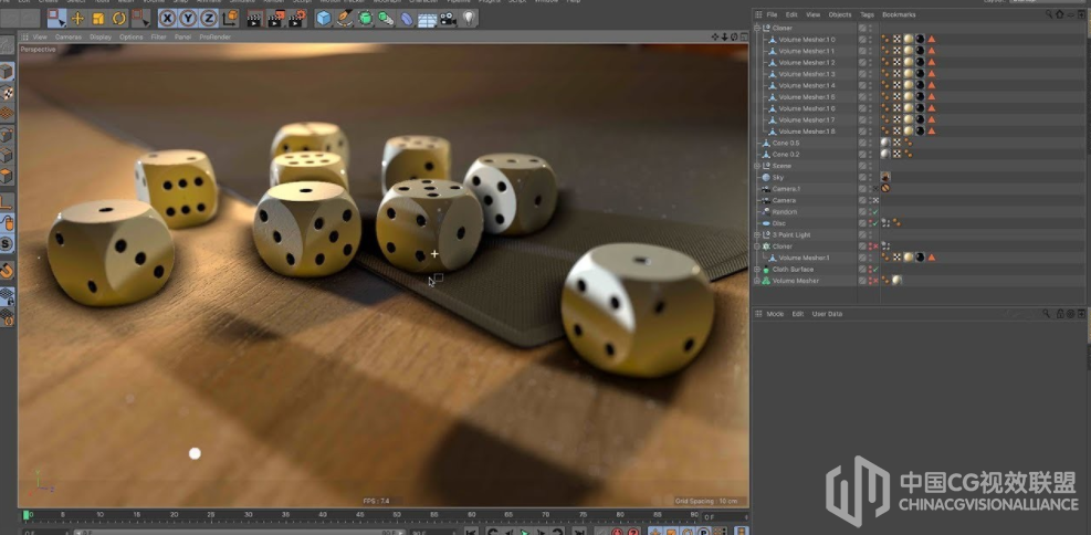 (Quick Tip 245期) 利用CINEMA 4D R20体素工具快速建造一个骰子模子