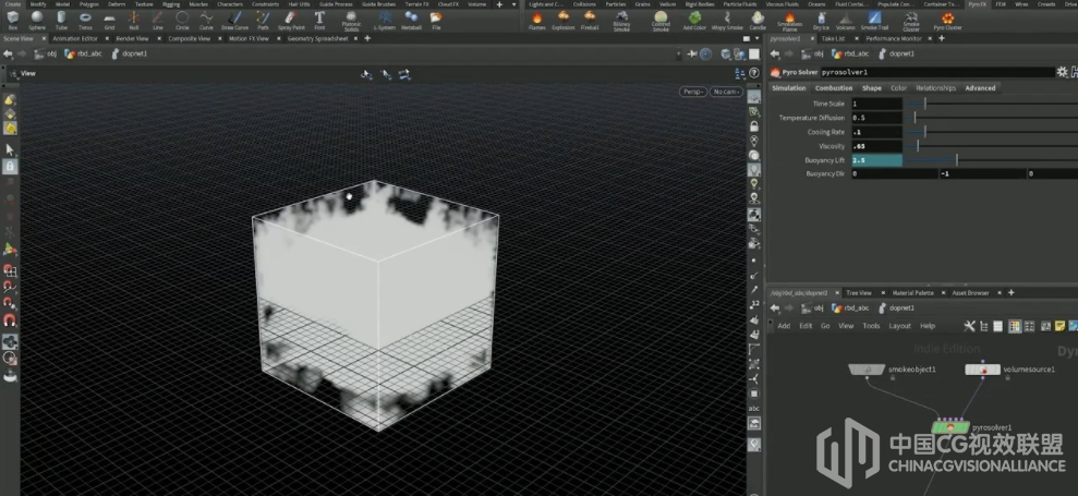 Houdini RBD Pyro 网格增加结果建造视频教程