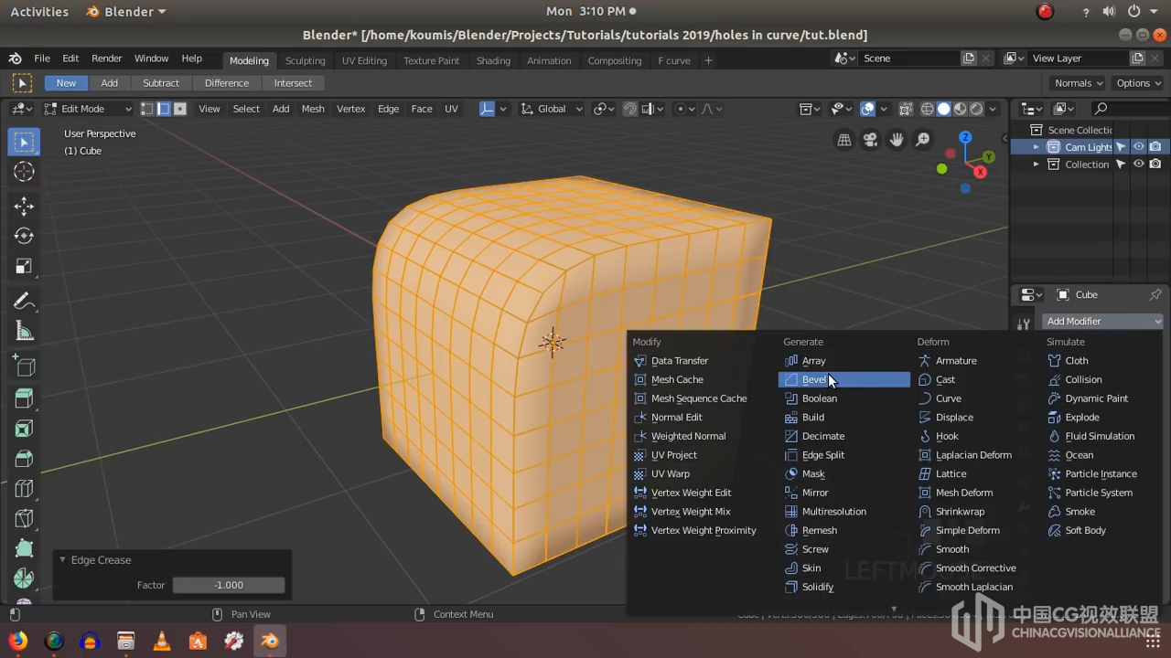  Blenderj Subsurf与No Subsurf  -根本建模 曲面上的孔