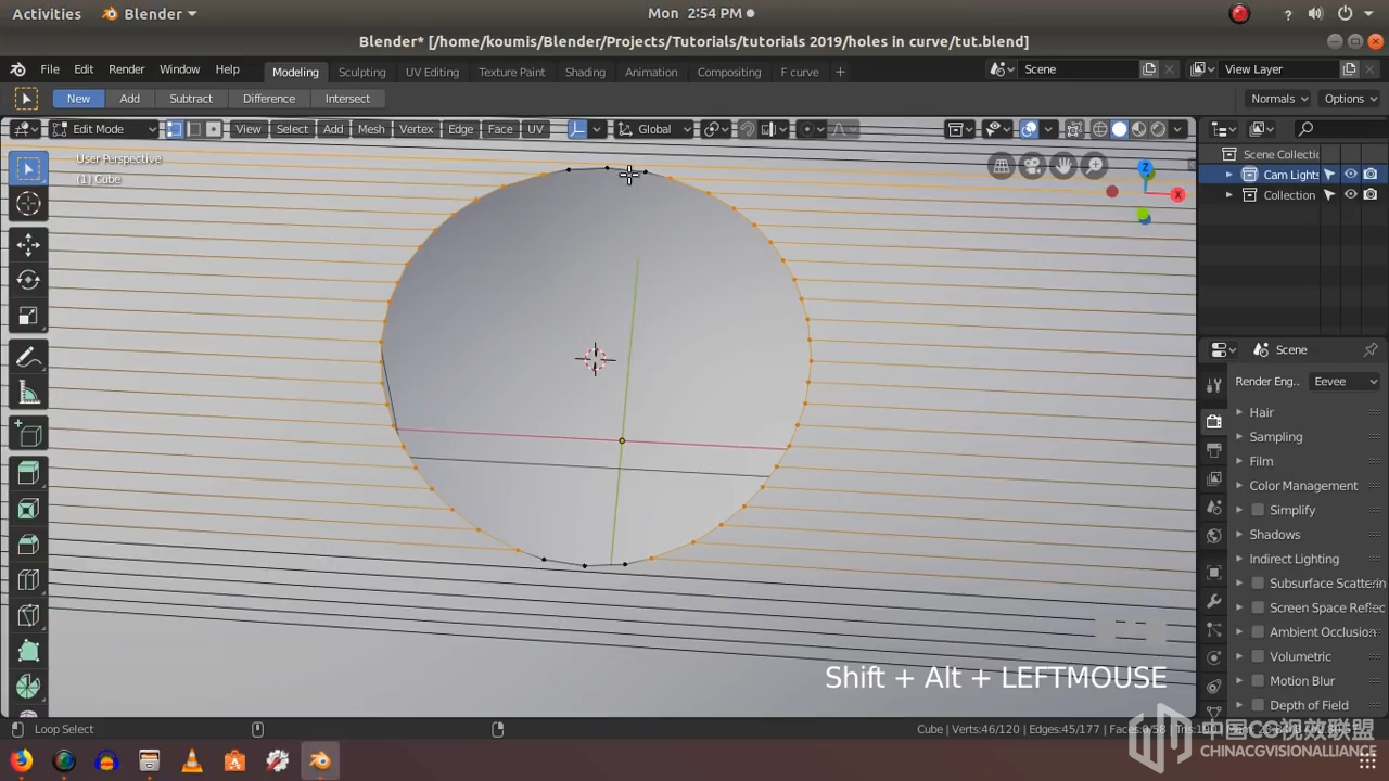  Blenderj Subsurf与No Subsurf  -根本建模 曲面上的孔