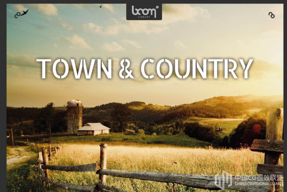 城镇和村落虫鸣鸟叫自然音效素材库 - Town and Country