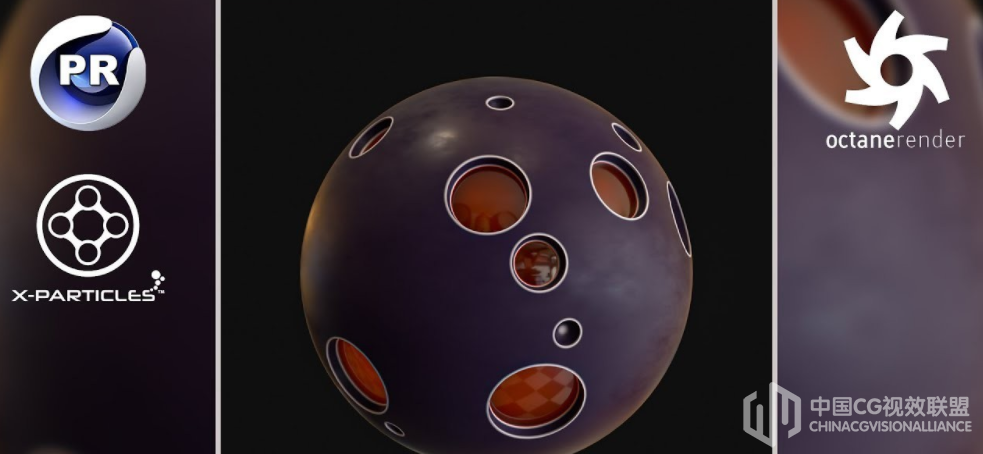  球体圆孔活动 Moving Holes (Cinema 4D 视频教程)