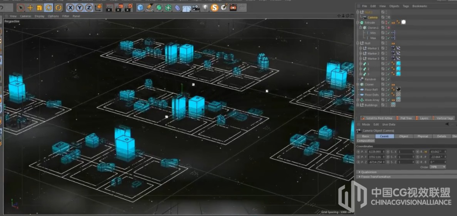 利用CINEMA 4D&After Effects建造全息城市舆图动画视频教程