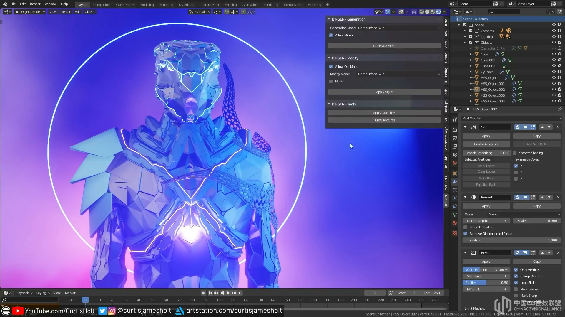 Blender 2.8的免费天生建模插件