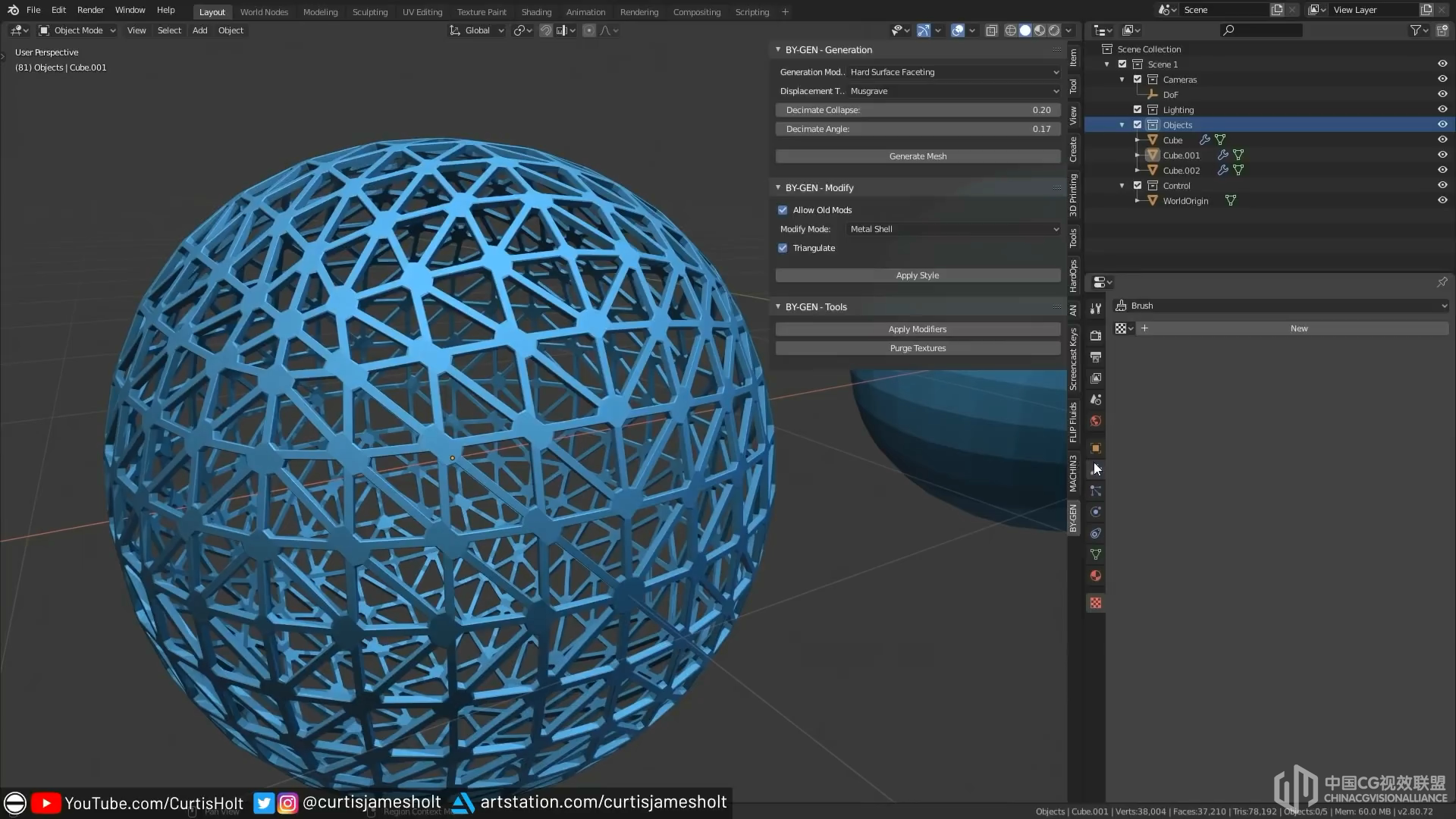 Blender 2.8的免费天生建模插件