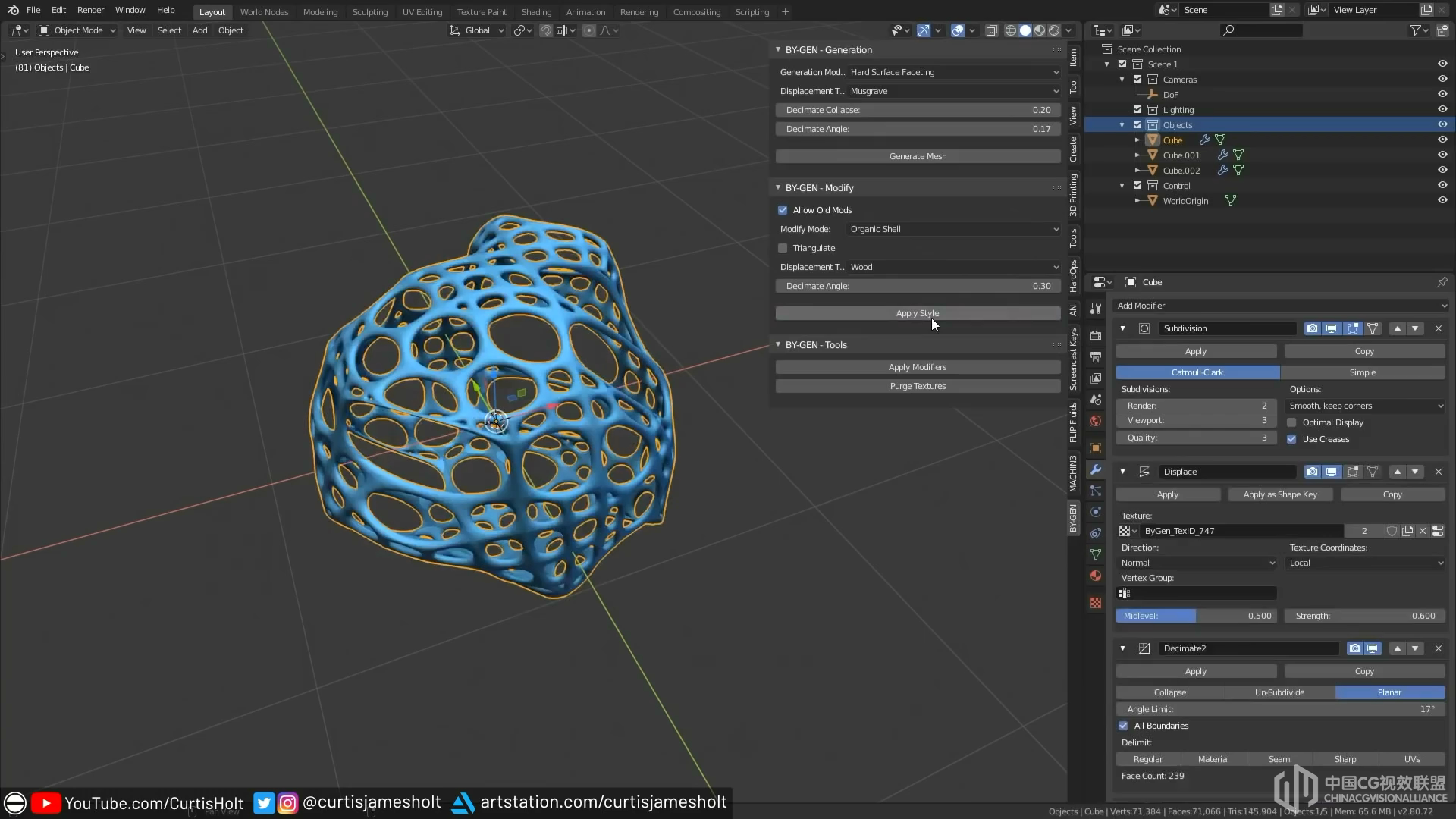 Blender 2.8的免费天生建模插件
