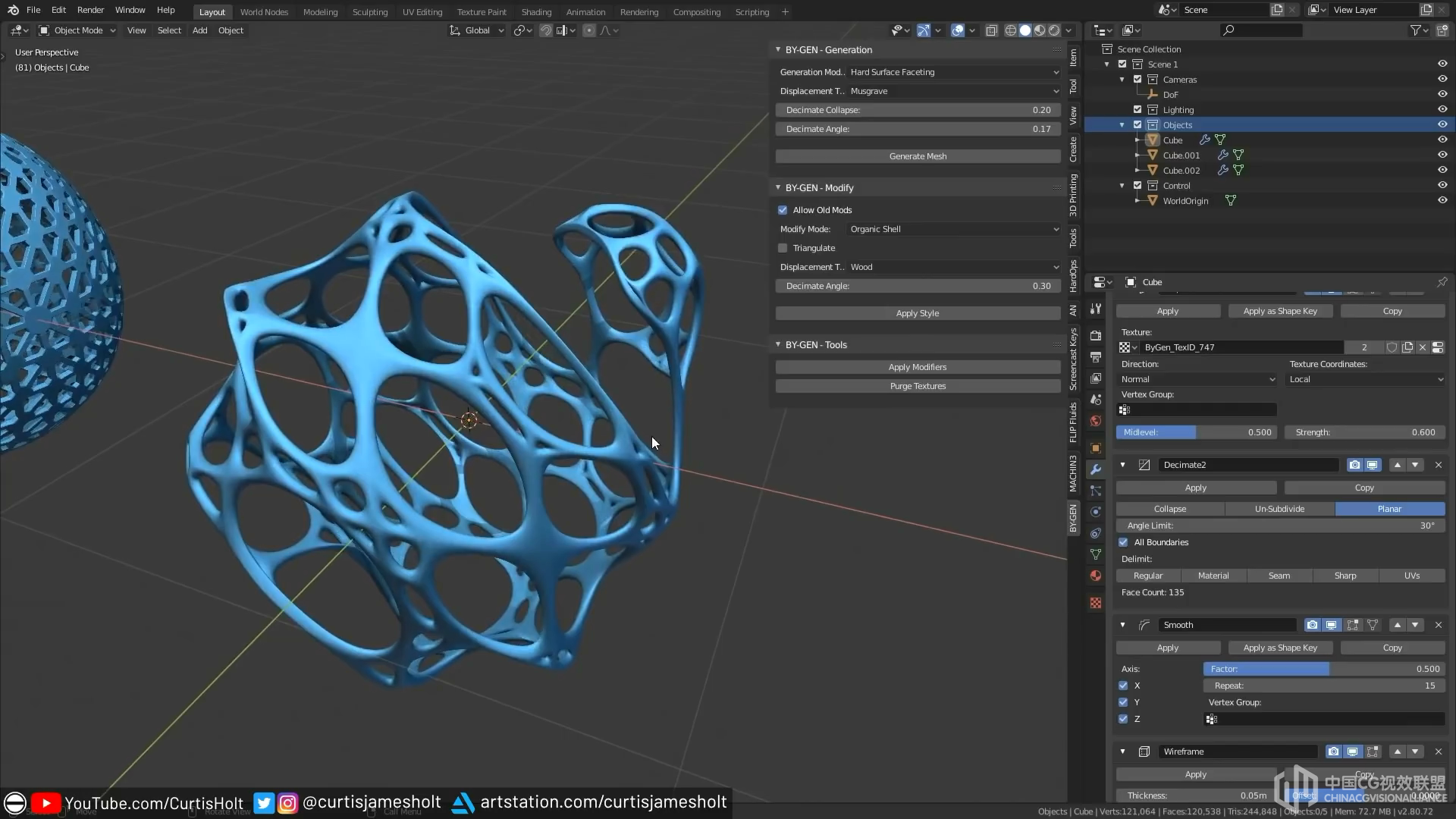 Blender 2.8的免费生成建模插件