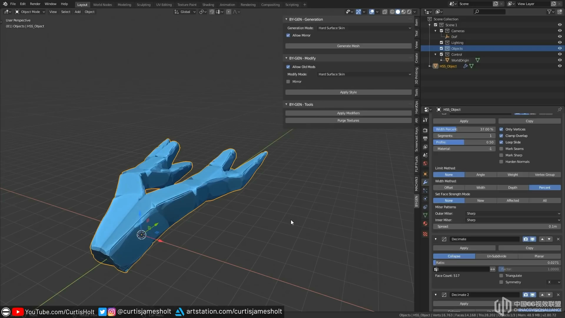 Blender 2.8的免费天生建模插件