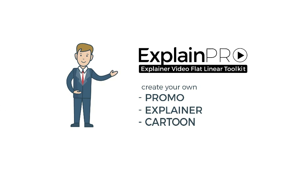 卡通动漫人物脚色场景MG动画 ExplainPRO. Explainer Video Flat Linea...