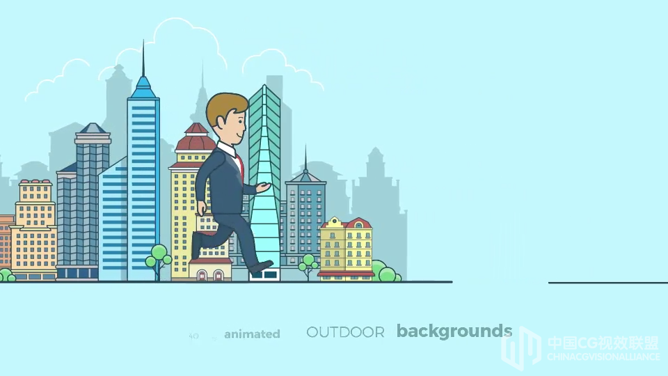 卡通动漫人物脚色场景MG动画 ExplainPRO. Explainer Video Flat Linea...