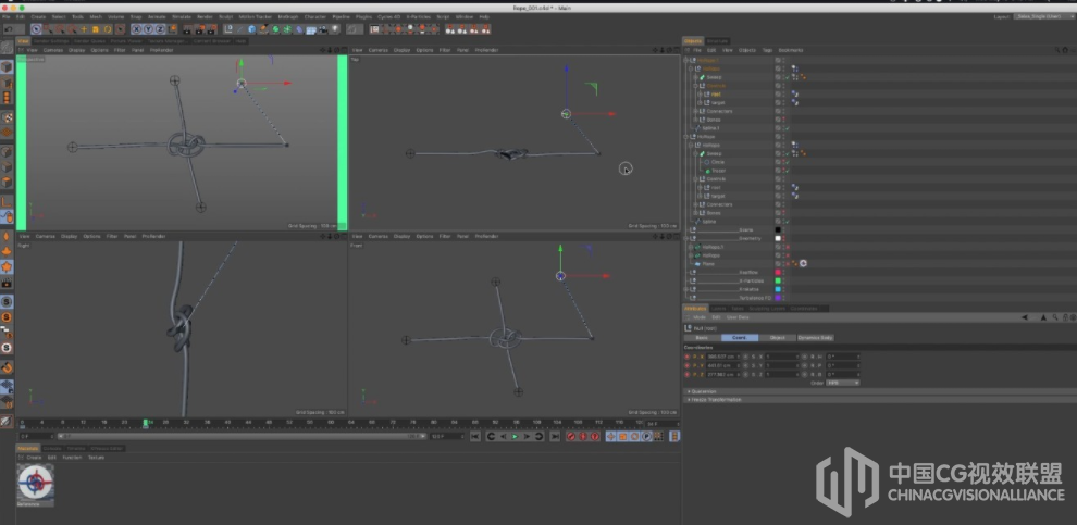 C4D   Substance Alchemist   Redshift 建造绳索打结动画视频教程