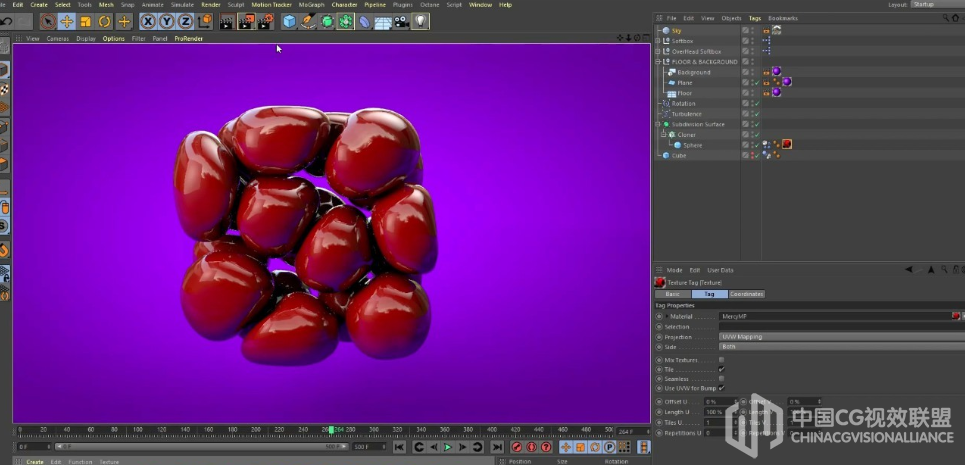 CINEMA 4D 活动图形克隆工具柔体动画小案例教程